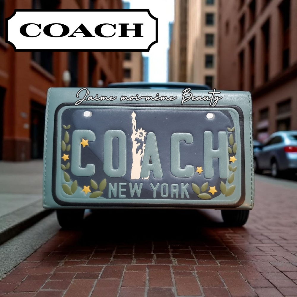 Coach New York License Plate Wallet